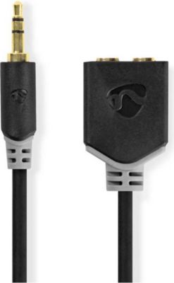 Câble Jack NEDIS Jack 3.5mm Mâle vers 2x3.5mm Femelle