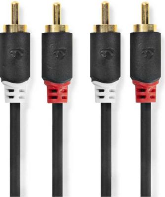 Câble RCA NEDIS 2 RCA Mâle vers 2 RCA Mâle 5m