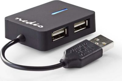 Hub NEDIS Hub USB 2.0 4 Ports de voyage Hub NEDIS Hub USB 2.0 4 Ports de voyage