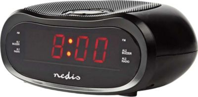 Radio réveil NEDIS LED Double Alarme avec Fonction Snooze