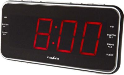 Radio réveil NEDIS AM / FM avec Port USB-A Projection Heure