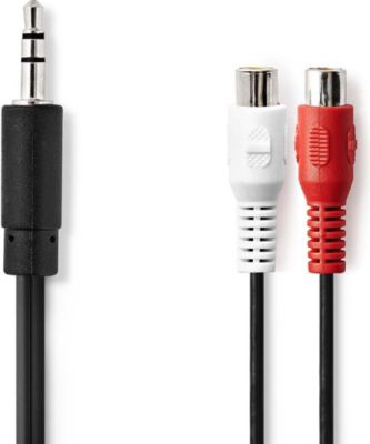 Câble Jack/RCA NEDIS 3,5 mm vers 2 RCA femelle 20 cm