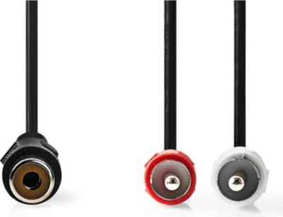 Câble RCA NEDIS 2 RCA Mâle vers RCA Femelle Son Stable