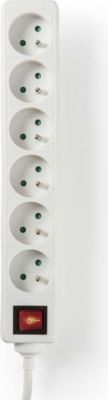 Multiprise NEDIS 6 Voies 3680W 1.5m Type E Broche Terre