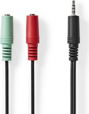 Câble Jack NEDIS stéréo 20 cm 2 connecteurs de sortie Câble Jack NEDIS stéréo 20 cm 2 connecteurs de sortie