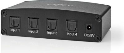 Commutateur audio NEDIS Commutateur audio Toslink 4 Ports