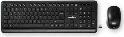 Clavier sans fil NEDIS Sans Fil QWERTZ Allemand avec Souris