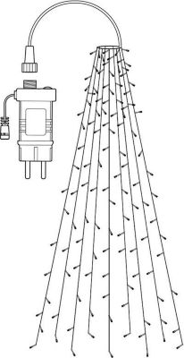 Guirlande lumineuse NEDIS Arbre Wi-Fi 180 LED's RGB 10 x 2 m