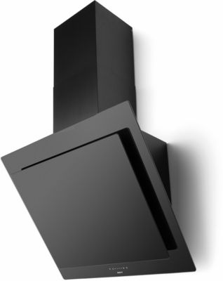 Hotte décorative murale inclinée NOVY Vision Full Black 75cm verre noir
