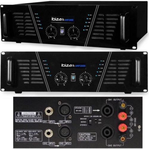 IBIZA SOUND - Amplificateur sono 2 x 1500 W Max AMP-2000-S S0010033B