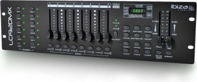 Contrôleur USB IBIZA Contrôleur DMX 192 canaux 12 effets lumi