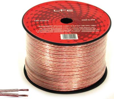 IBIZA Bobine 100M-Câble HP 2 x 1,5 mm²-Trans