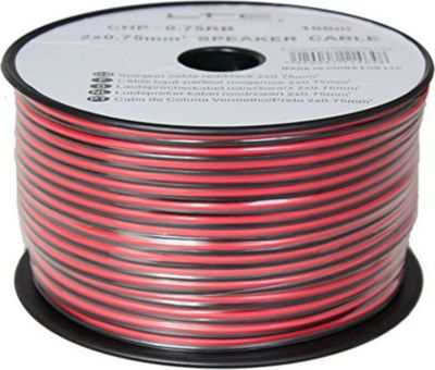 IBIZA Bobine 100M-Câble HP 2x2,5 mm²-Rouge/N