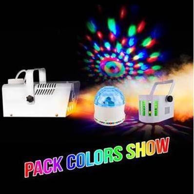 Jeu de lumières IBIZA Machine fumée 400W LED+Jeu Astro/Ufo