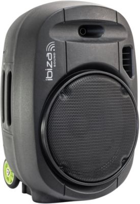 IBIZA PORT15VHF-BT - Systeme enceinte de sonorisation portable autonome  15''/38cm avec USB, Bluetooth & 2 Micros VHF - Flashtore Shop