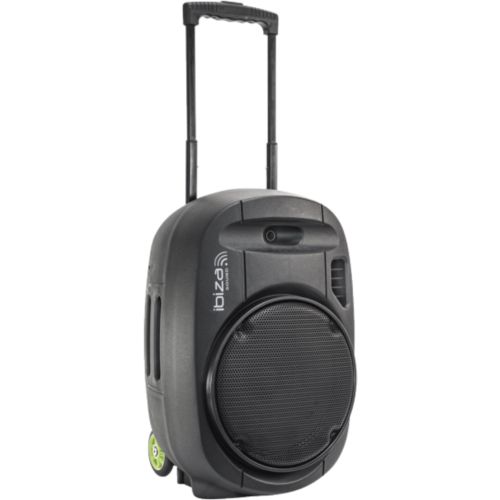Enceinte active Ibiza sound PORT15VHF MKII, Portable Autonome 15” - 800W  USB/MP3/Bluetooth/Vox + 2 micros VHF, Support pied