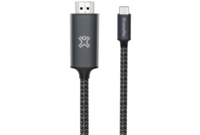 Adaptateur HDMI XTREMEMAC type C - HDMI male 2m nylon tressé gris