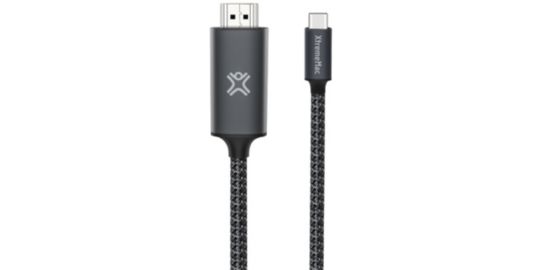 Adaptateur HDMI XTREMEMAC type C - HDMI male 2m nylon tressé gris