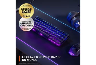 SteelSeries Apex Pro Mini - Clavier de Gaming sans fil - Disposition FR  Azerty