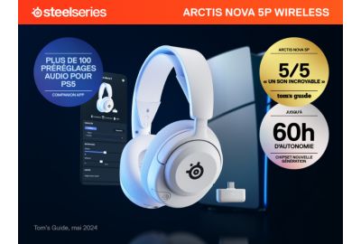 Casque gamer STEELSERIES Arctis Nova 5P Blanc