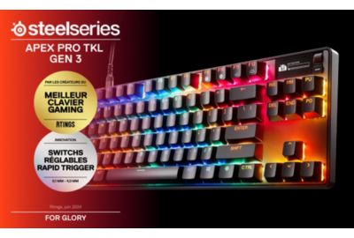 Clavier gamer STEELSERIES APEX PRO TKL GEN 3 - FR