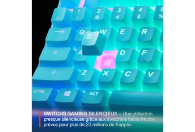 Clavier gamer STEELSERIES Apex 3 TKL Aqua - FR