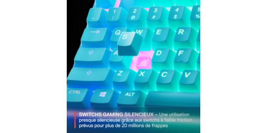 Clavier gamer STEELSERIES Apex 3 TKL Aqua - FR