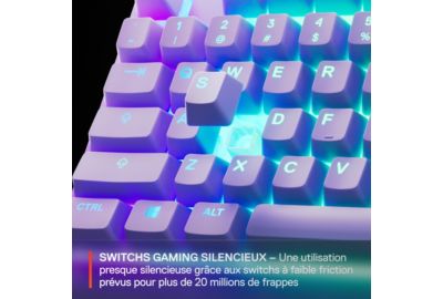 Clavier gamer STEELSERIES Apex 3 TKL Lavender FR