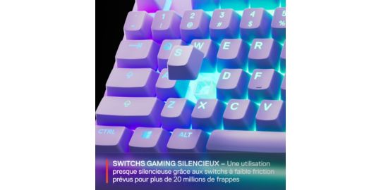 Clavier gamer STEELSERIES Apex 3 TKL Lavender FR