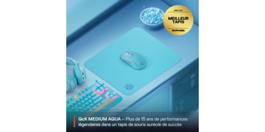 Tapis de souris STEELSERIES QcK M Aqua