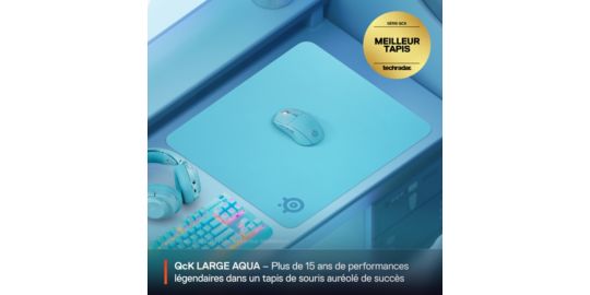 Tapis de souris STEELSERIES QcK L Aqua