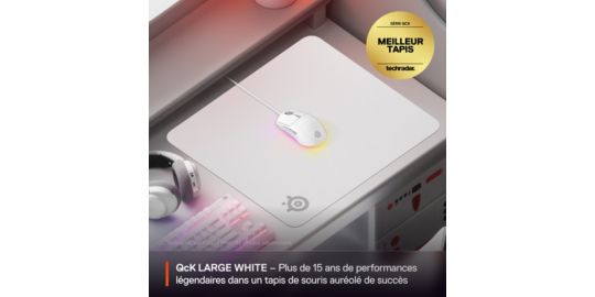 Tapis de souris STEELSERIES QcK L Blanc