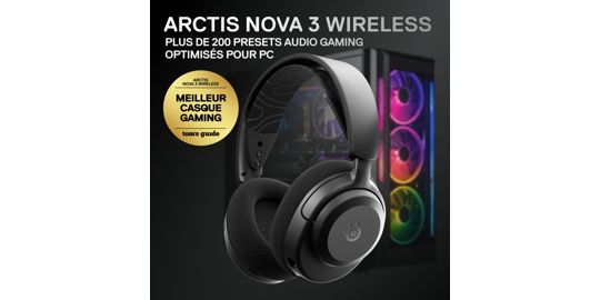 Casque gamer STEELSERIES Arctis Nova 3 WL Noir PC