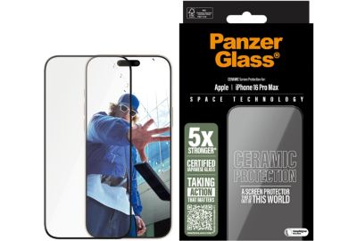 Protège écran PANZERGLASS iPhone 16 Pro Max Ceramic verre trempé