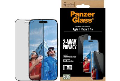 Protège écran PANZERGLASS iPhone 17 Pro verre trempé Privacy