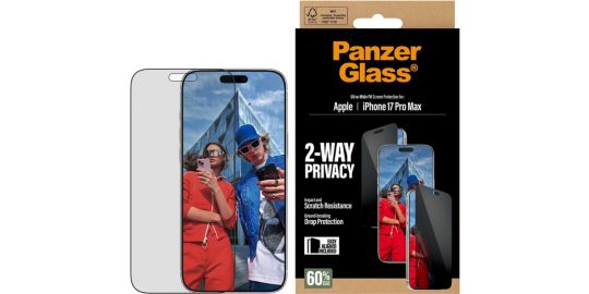 Protège écran PANZERGLASS iPhone 17 Pro Max Verre trempé privacy