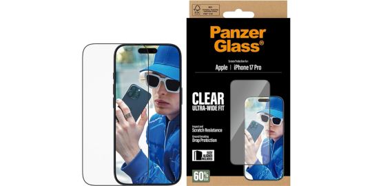 Protège écran PANZERGLASS iPhone 17 Pro verre trempé UWF