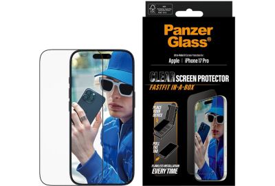 Protège écran PANZERGLASS iPhone 17 Pro verre trempé Pose facile