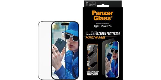 Protège écran PANZERGLASS iPhone 17 Pro verre trempé Pose facile