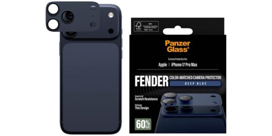 Protège objectif PANZERGLASS iPhone 17 Pro Max protège obj Bleu int