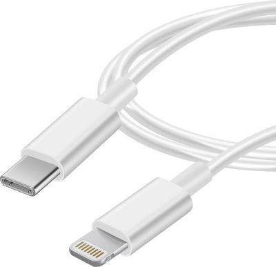 Câble Lightning MAXLIFE USB-C vers Lightning 2M Blanc