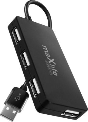 Adaptateur USB MAXLIFE Adaptateur Hub USB vers 4 Ports USB 1.5m