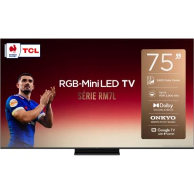 Location TV RGB TCL 75RM7L (2026) 75 (189 cm) - Expérience Gaming, 144Hz, Google TV, système audio ONKYO