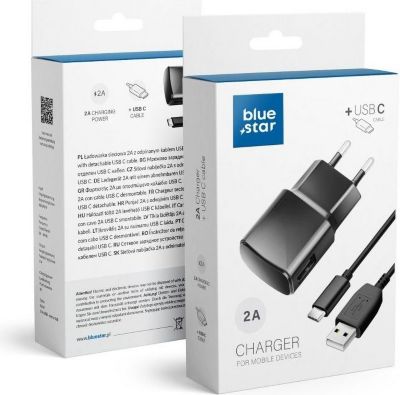 Chargeur secteur Samsung 2A + câble USB type-C