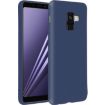 Coque FORCELL Galaxy A8 Doux Silicone Bleu nuit