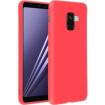 Coque FORCELL Galaxy A8 Doux Silicone Rouge Pastel
