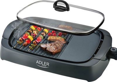 Poêle grill ADLER Adler Grill électrique 3000W - Couvercle