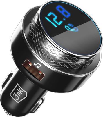 3MK Transmetteur FM Bluetooth Chargeur Noir
