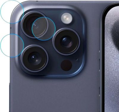 Protège objectif 3MK pour iPhone 15 Pro Verre Hybride 6H