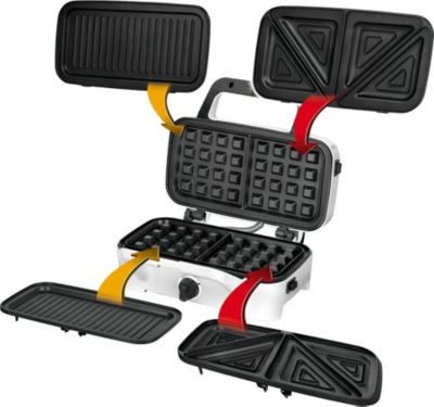 Croque, gaufre, gril MPM Appareil à Sandwich maker 3 en 1